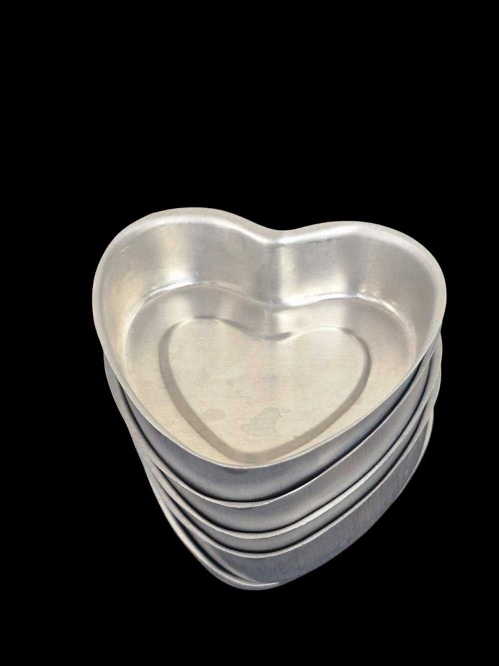 Vintage 1950s Set 5 Heart Gelatin Baking Molds MCM